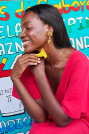 Haiti Stud Earring - Palm