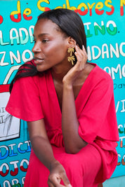 Haiti Stud Earring - Palm