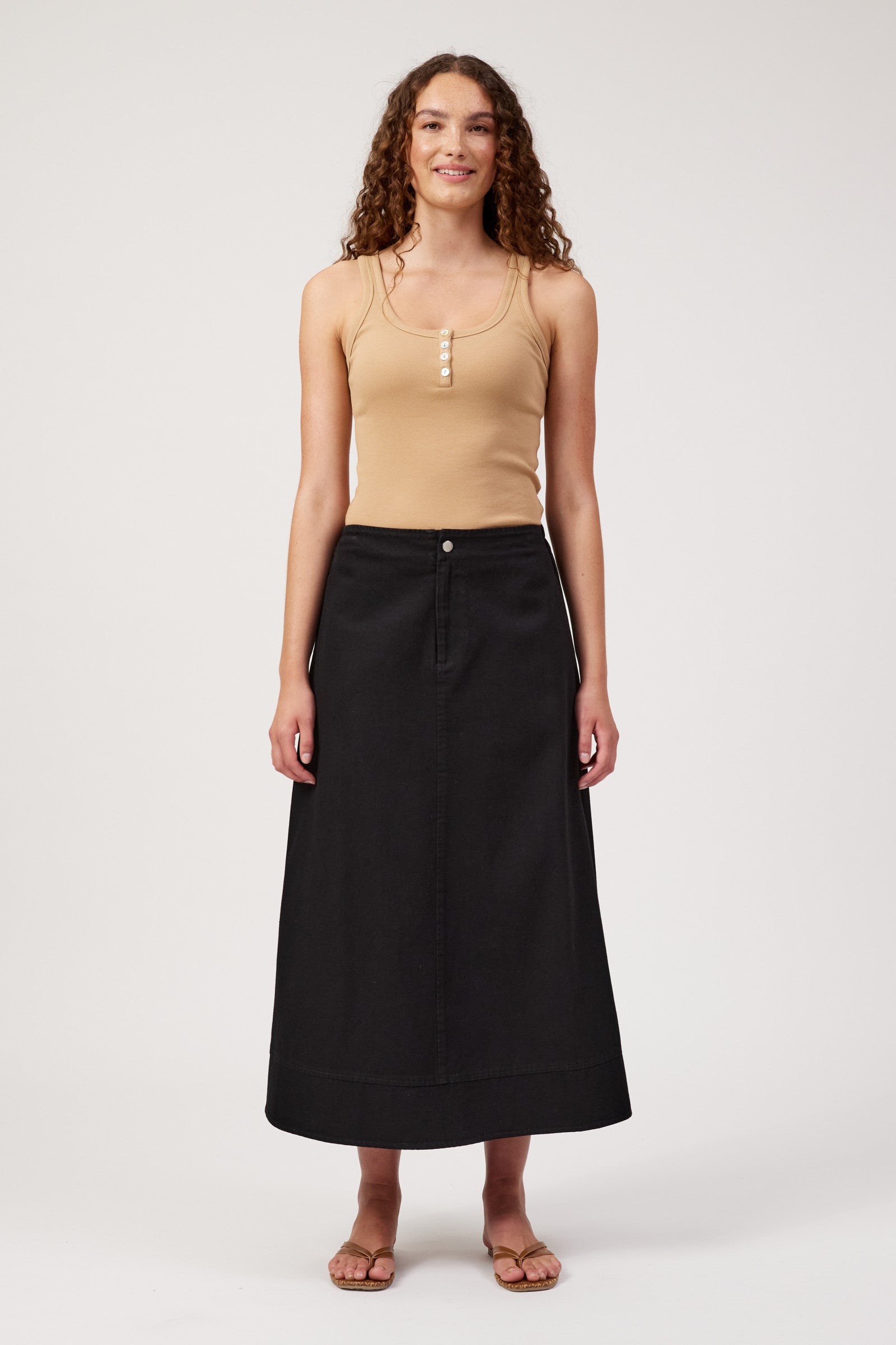 Denver Denim Skirt - Black