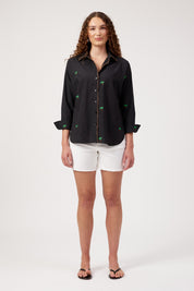 Mauritius Embroidered Shirt - Black