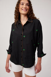 Mauritius Embroidered Shirt - Black