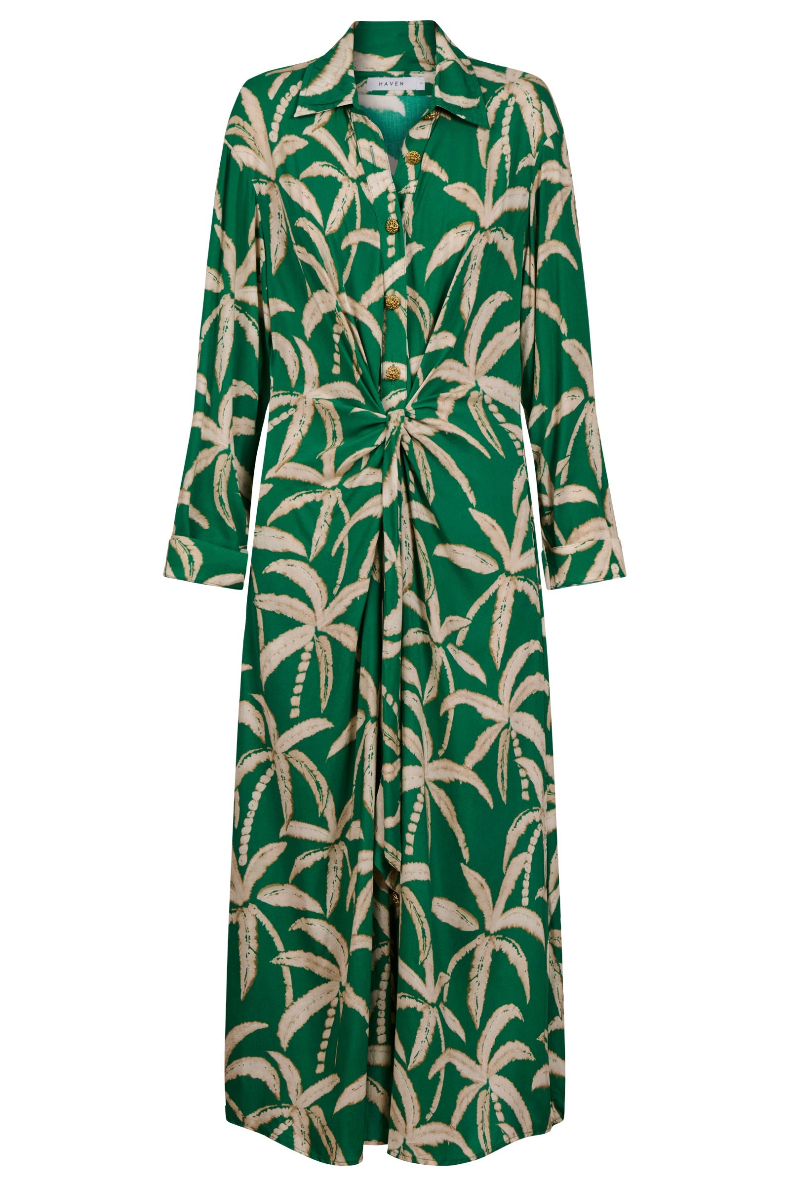 Congo Midi Shirt Dress - Palm