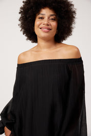 Kenya Off Shoulder Top - Black