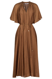 Kenya Midi Dress - Wheat