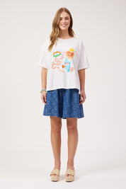 Mykonos Graphic Tshirt - White Amor
