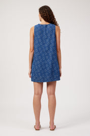 Sicily Heart Denim Dress - Indigo