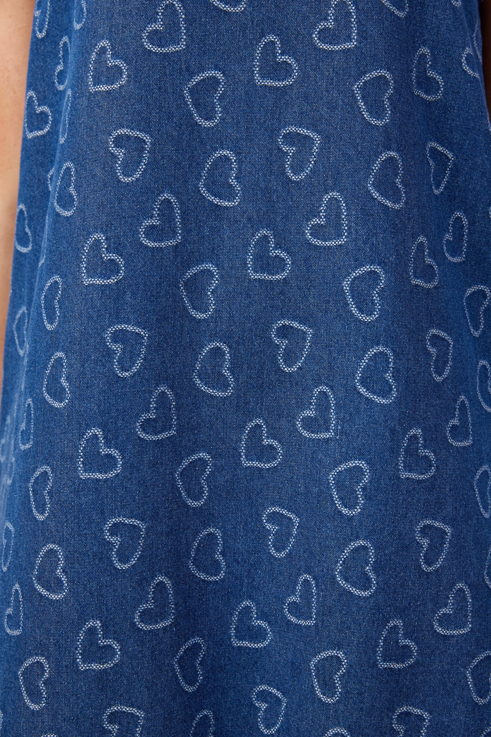 Sicily Heart Denim Dress - Indigo