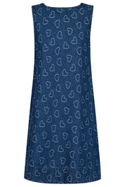Sicily Heart Denim Dress - Indigo
