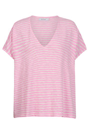 Tropea Stripe Tshirt - Pink