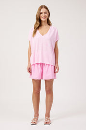 Tropea Stripe Tshirt - Pink