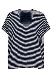 Tropea Stripe Tshirt - Navy