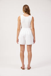 Larissa Broderie Short - White