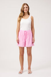 Larissa Broderie Short - Pink