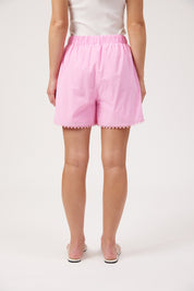 Larissa Broderie Short - Pink