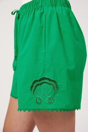 Larissa Broderie Short - Green