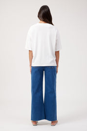 Elba Heart Embellished Tshirt - White