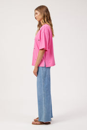 Elba Heart Embellished Tshirt - Pink