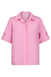 Larissa Broderie Shirt - Pink