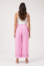 Larissa Broderie Pant - Pink