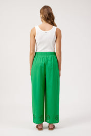 Larissa Broderie Pant - Green