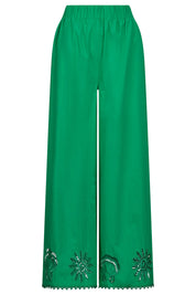 Larissa Broderie Pant - Green