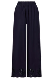 Larissa Broderie Pant - Navy