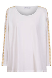Elba Heart Long Sleeve Tshirt - White