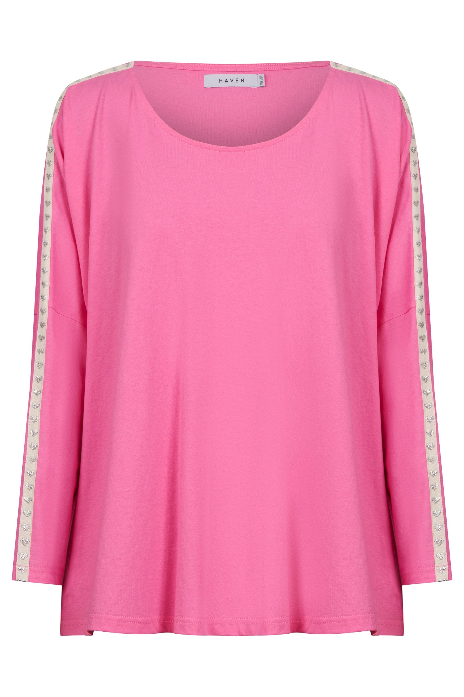 Elba Heart Long Sleeve Tshirt - Pink