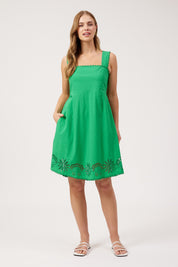 Larissa Broderie Dress - Green