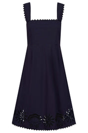 Larissa Broderie Dress - Navy