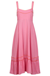 Positano Contrast Midi Dress - Pink
