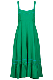 Positano Contrast Midi Dress - Green