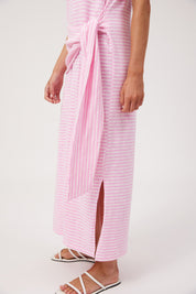Tropea Stripe Tie Dress - Pink