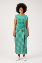 Tropea Stripe Tie Dress - Green