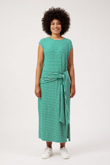 Tropea Stripe Tie Dress - Green