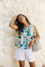 Larissa Broderie Short - White