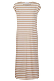Kos Stripe Tshirt Dress - Sand