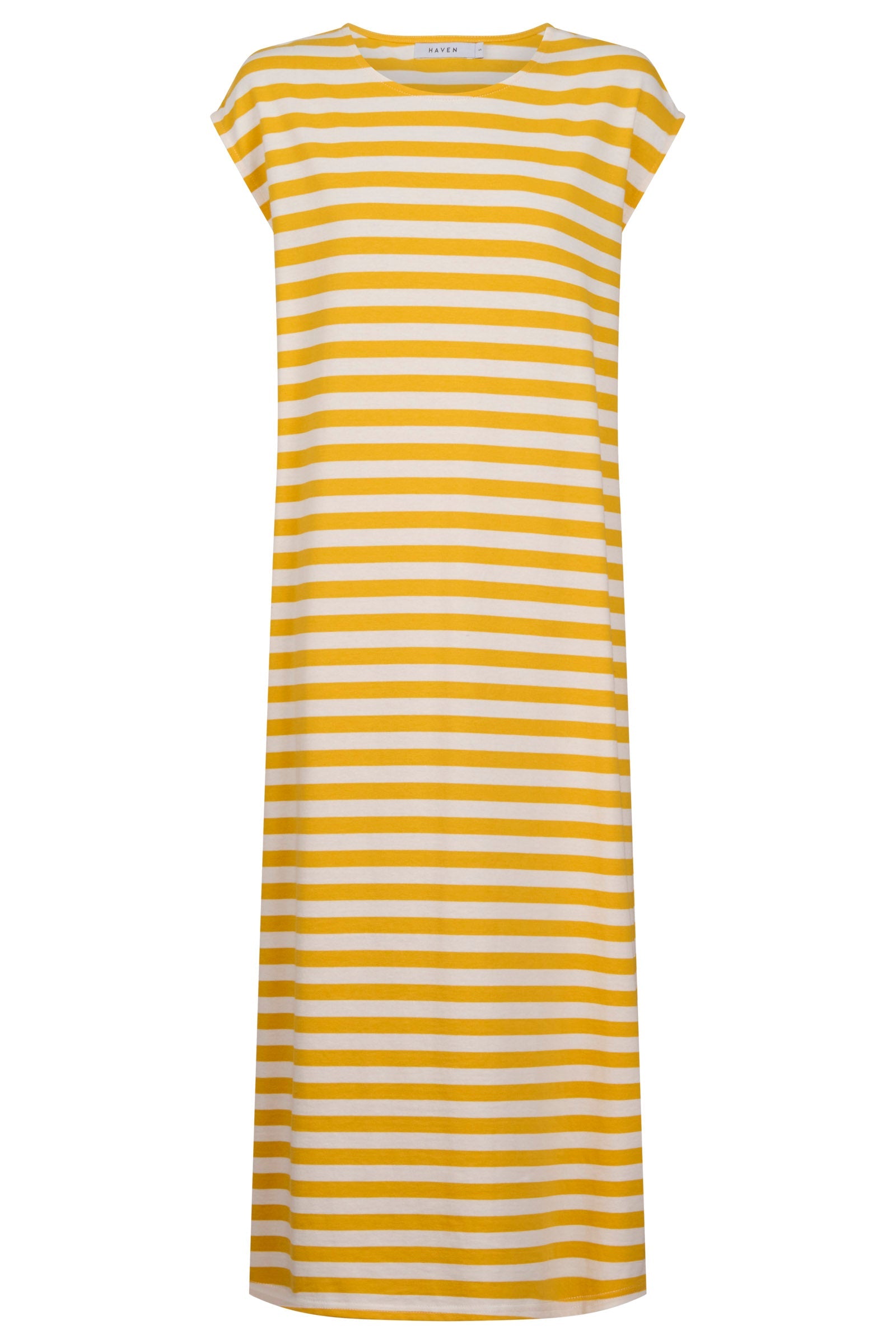 Kos Stripe Tshirt Dress - Yellow