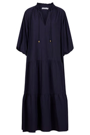 Crete Tiered Maxi Dress - Navy