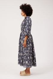 Crete Tiered Maxi Dress - Sea
