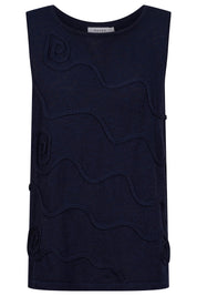 Olympus Applique Tank - Navy