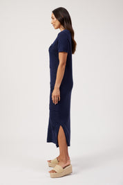 Olympus Applique Dress - Navy