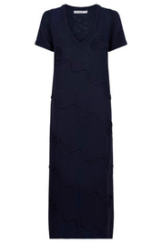Olympus Applique Dress - Navy