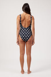 Crete Twist One Piece Swimsuit - Navy Palm