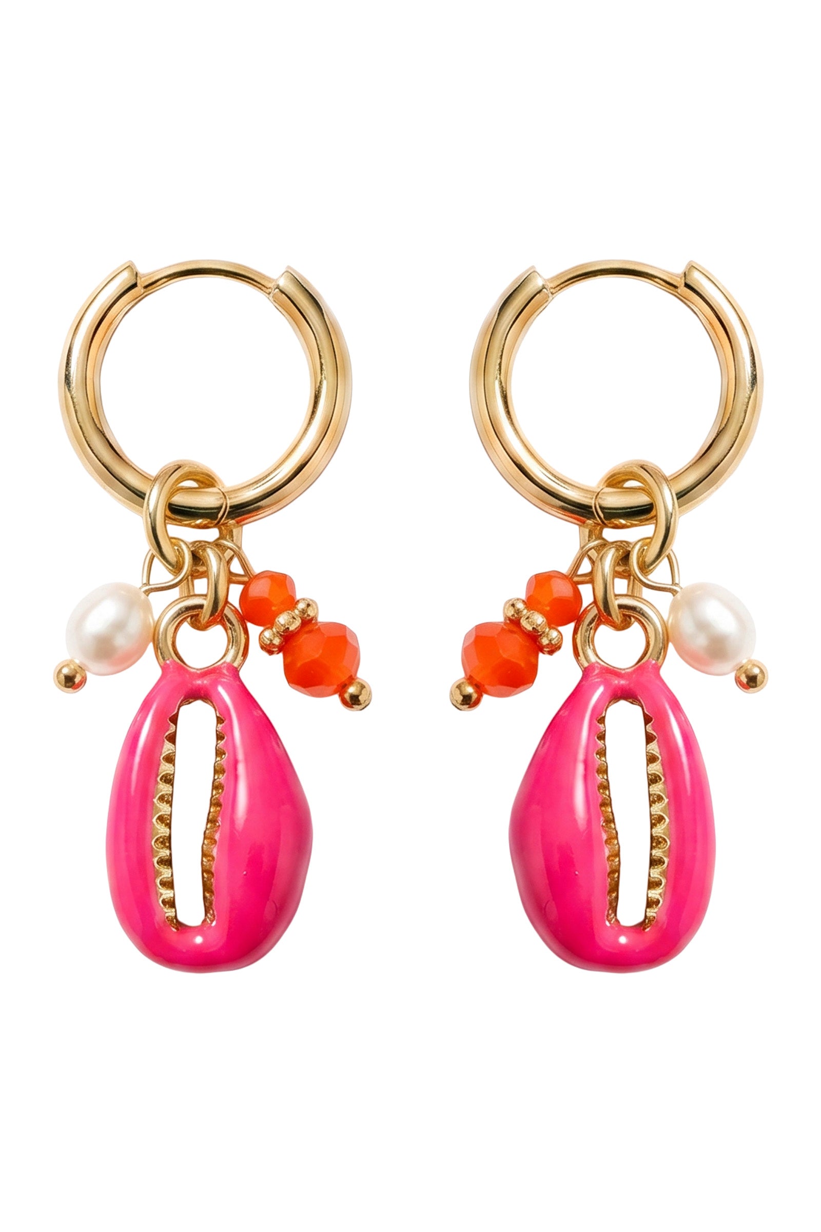 Positano Cowrie Earring - Pink