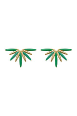 Larissa Enamel Earring - Green Rays