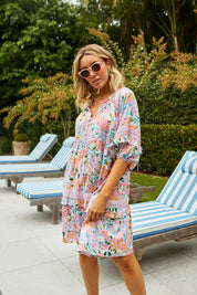 Flora Lace Dress - Salt Hydrangea