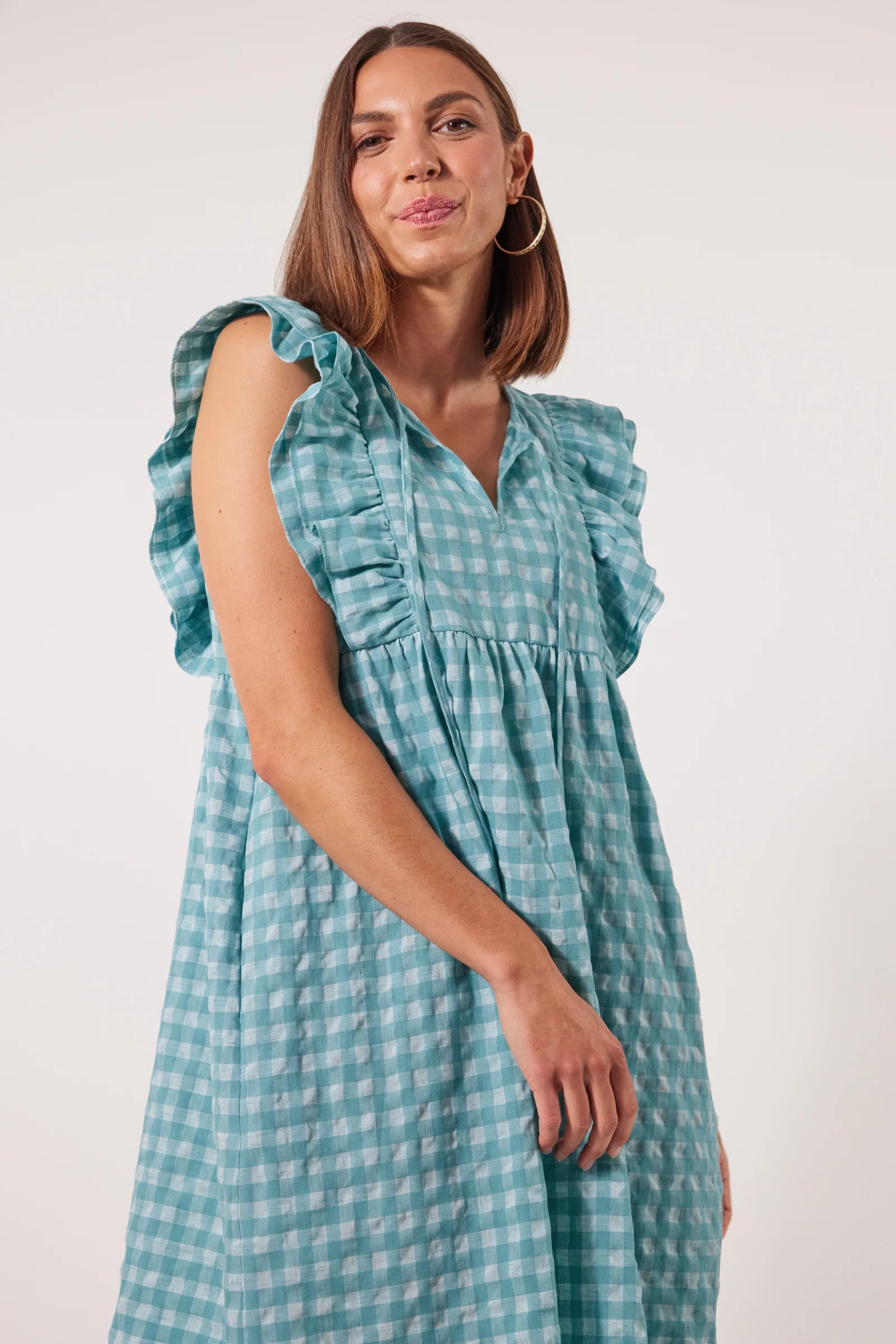 Alfresco Frill Dress - Haze