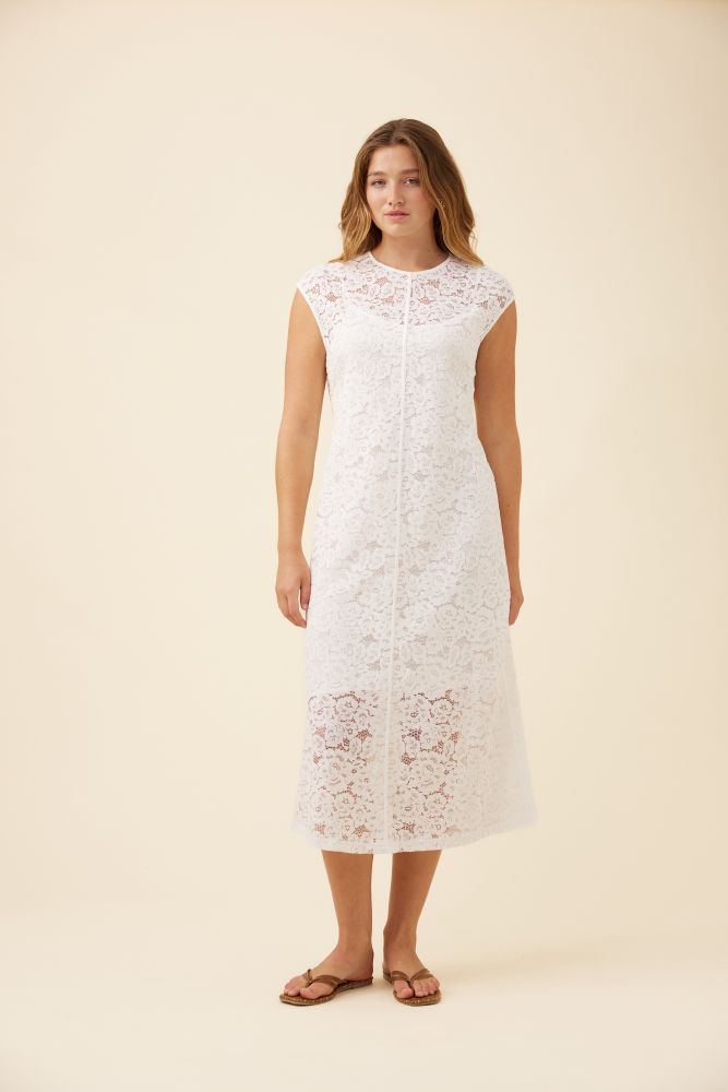 Ethel Lace Dress - White