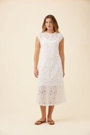 Ethel Lace Dress - White